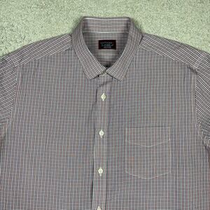 Untuckit Dress Shirt Mens Extra Large Slim Fit Wrinkle Free Cotton Plaid